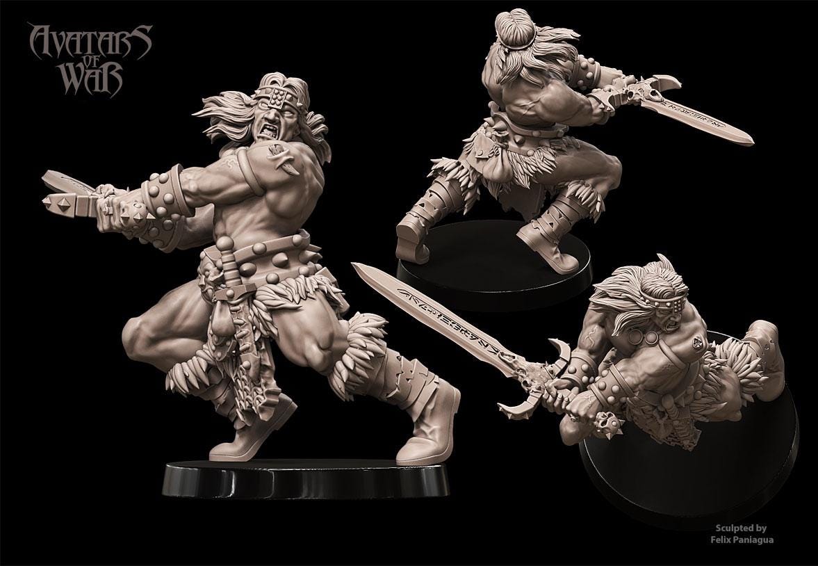 barbarian miniature D&D TTRPG